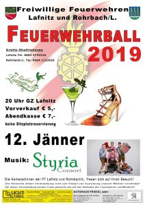Plakat Feuerwehrball 2019