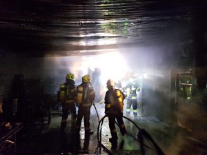 Brand einer Gartenhütte
