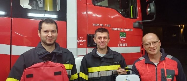 Für den medizinischen Notfall gerüstet: Defibrillator für die FF Lafnitz