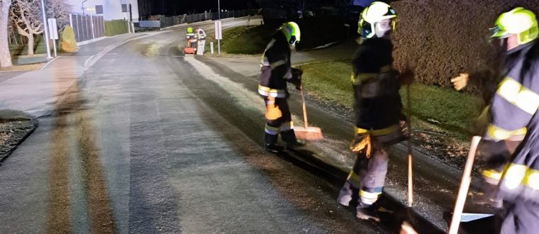 Einsatz: Binden einer Ölspur