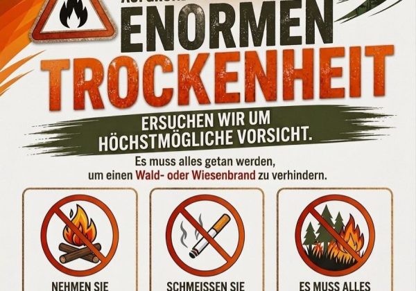 Hinweis: Extreme Trockenheit